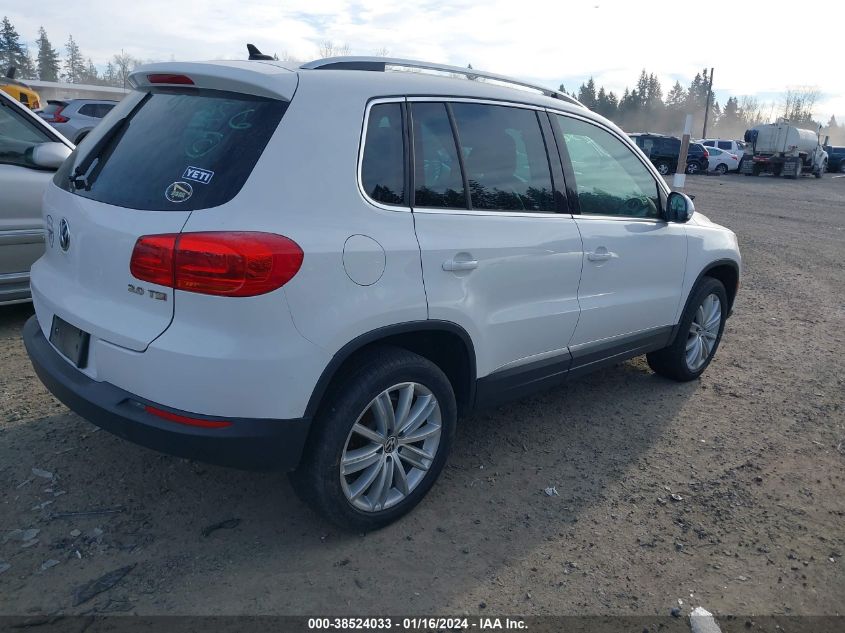 2014 Volkswagen Tiguan Sel VIN: WVGAV3AX7EW551805 Lot: 38524033