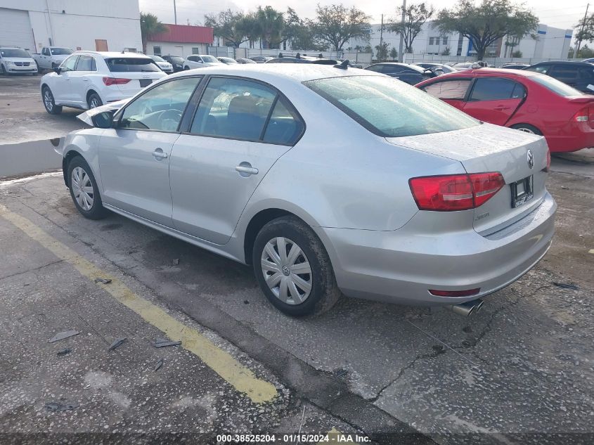 2015 Volkswagen Jetta 2.0L S VIN: 3VW2K7AJ4FM404439 Lot: 38525204