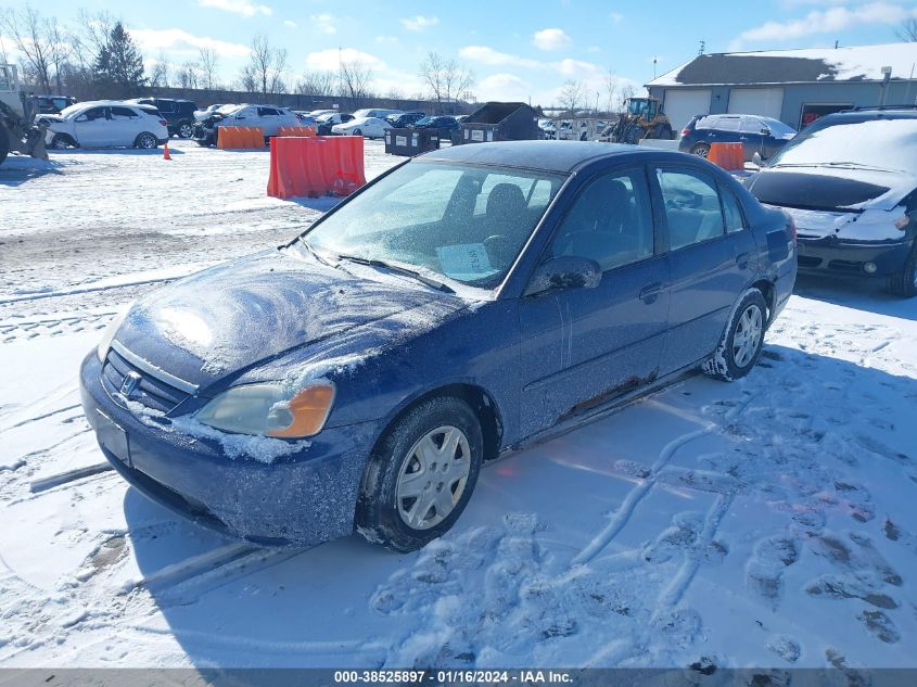 2003 Honda Civic Lx VIN: 1HGES16563L017494 Lot: 38525897