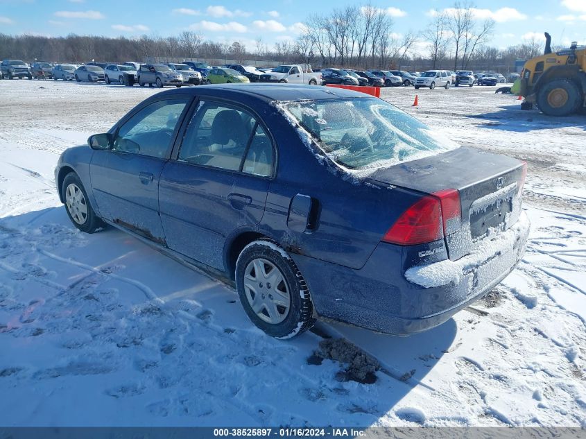 2003 Honda Civic Lx VIN: 1HGES16563L017494 Lot: 38525897