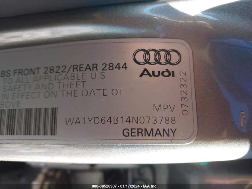 WA1YD64B14N073788 2004 Audi Allroad 2.7T