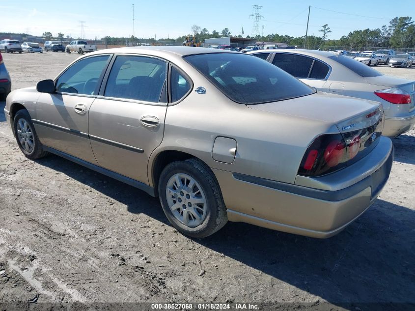 2005 Chevrolet Impala VIN: 2G1WF52E859205117 Lot: 38527068