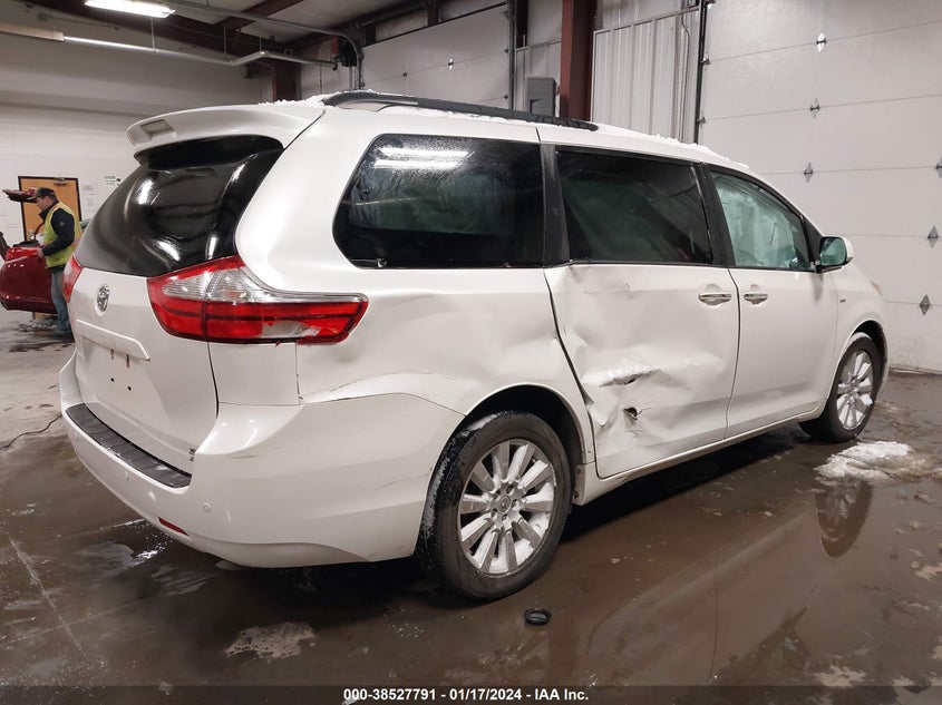 Vin: 5tddz3dc6hs181613, lot: 39010005, toyota sienna xle 7 passenger 20174
