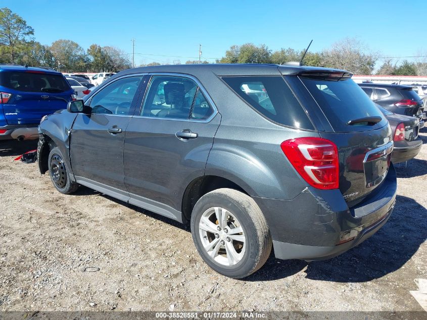 2017 Chevrolet Equinox Ls VIN: 2GNALBEK7H1529521 Lot: 38528551