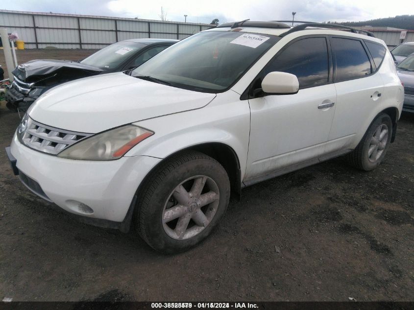 2003 Nissan Murano Se VIN: JN8AZ08W43W229225 Lot: 38528579