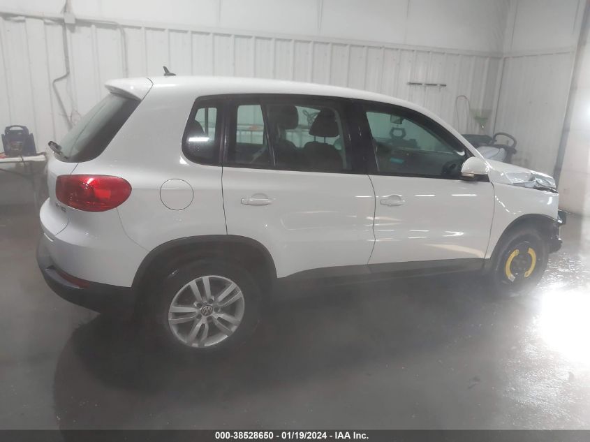 2014 Volkswagen Tiguan S VIN: WVGAV3AX7EW622582 Lot: 38528650