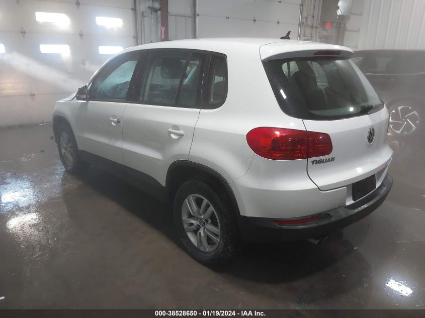 2014 Volkswagen Tiguan S VIN: WVGAV3AX7EW622582 Lot: 38528650