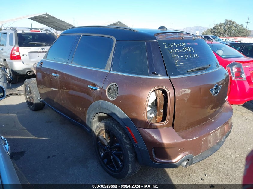 2013 Mini Countryman Cooper S VIN: WMWZC3C50DWP20423 Lot: 38529552