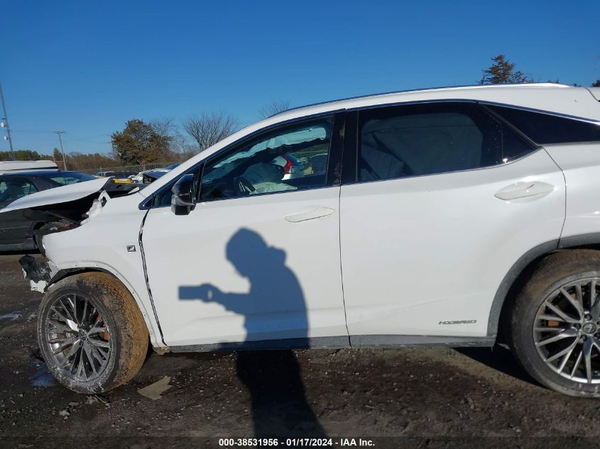 2022 Lexus Rx 450H F Sport Handling VIN: 2T2YGMDA0NC081776 Lot: 38531956