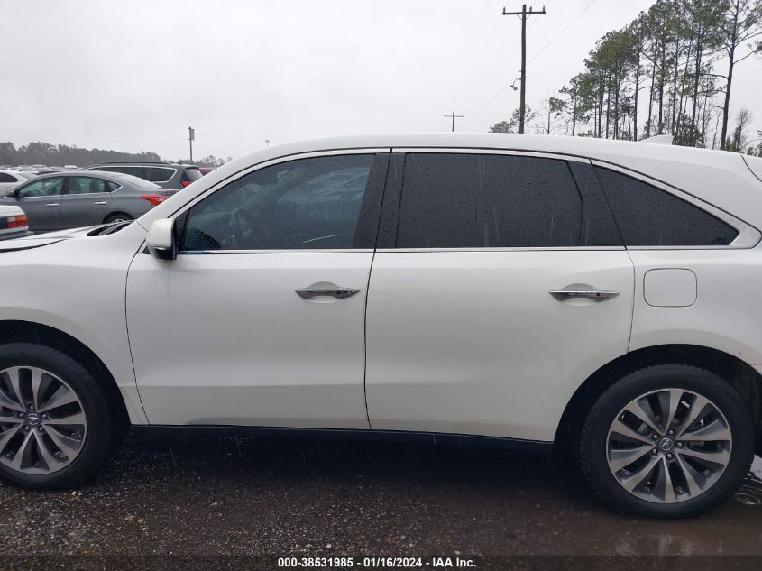 2014 Acura Mdx Technology Package VIN: 5FRYD3H41EB020118 Lot: 38531985