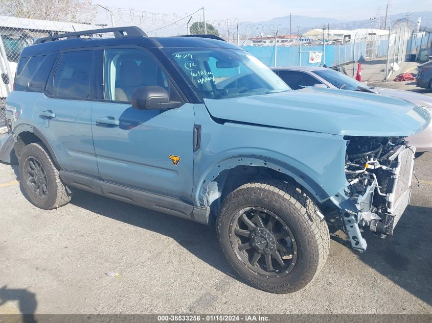 2022 Ford Bronco Sport Badlands VIN: 3FMCR9D91NRE32888 Lot: 38533256