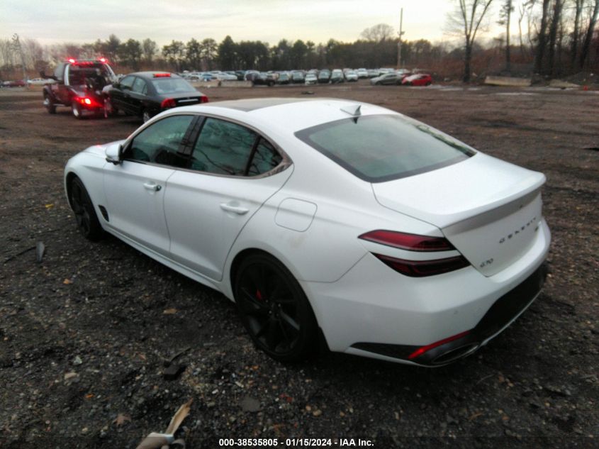 2023 Genesis G70 3.3T Awd VIN: KMTG54TEXPU113425 Lot: 39077117