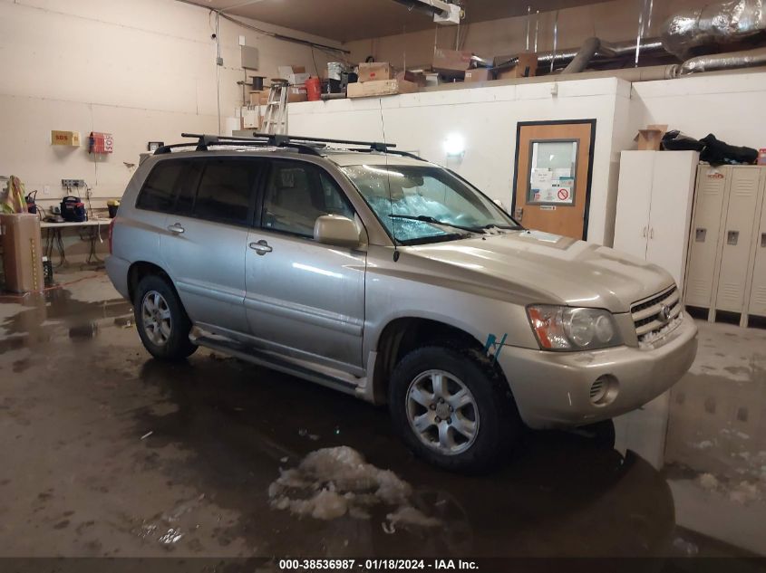 2002 Toyota Highlander V6 (A4) VIN: JTEHF21A120095090 Lot: 38536987