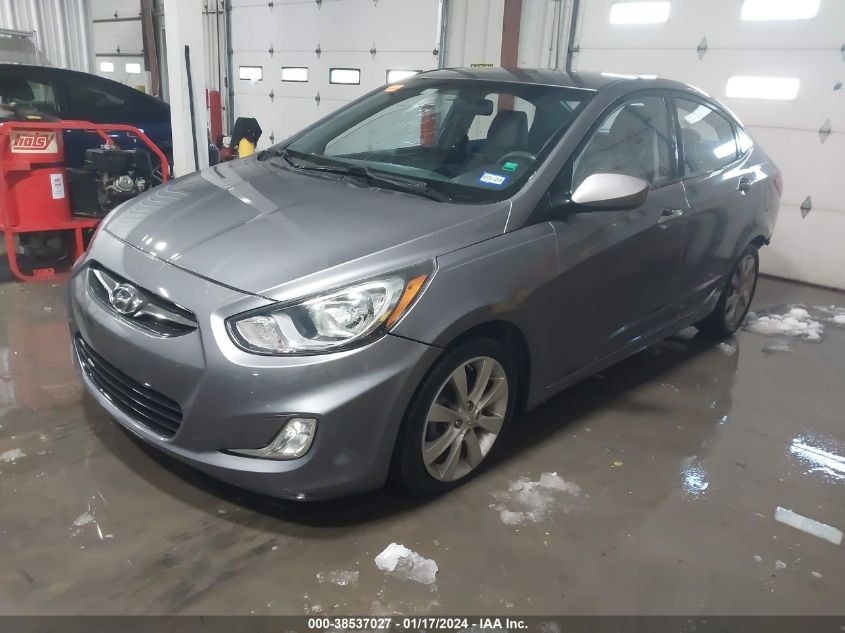 2013 Hyundai Accent Gls VIN: KMHCU4AE2DU579702 Lot: 38537027