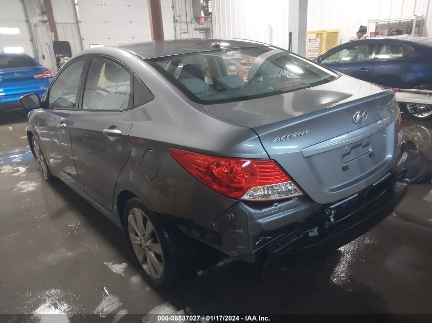 2013 Hyundai Accent Gls VIN: KMHCU4AE2DU579702 Lot: 38537027