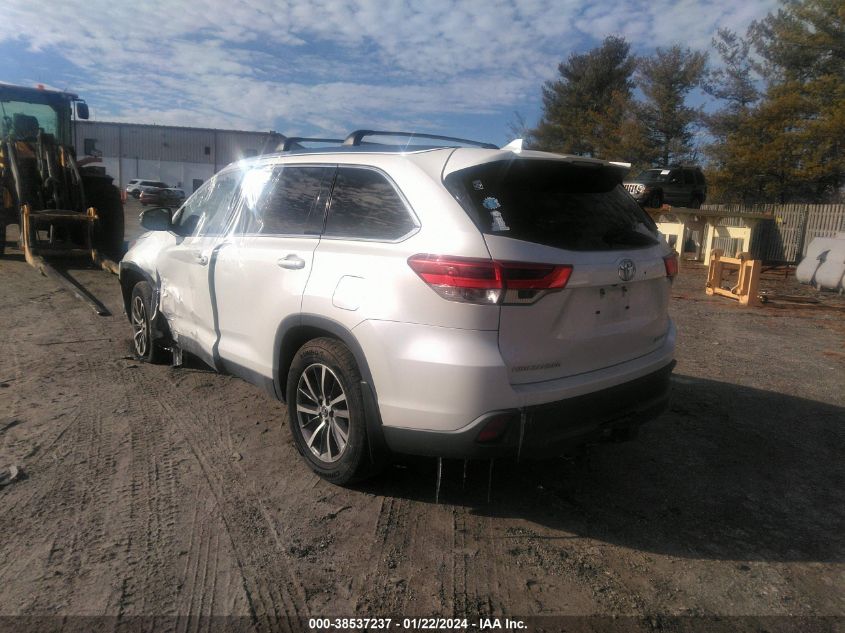 2019 Toyota Highlander Xle VIN: 5TDJZRFH0KS597792 Lot: 38537237