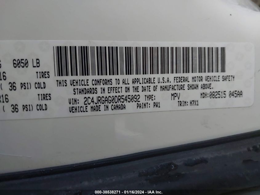 2C4JRGAG0DR545092 2013 Ram Cargo Tradesman