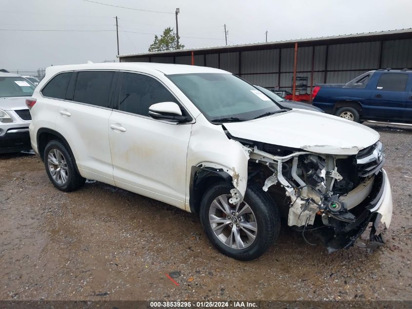 2016 Toyota Highlander Le Plus V6 VIN: 5TDZKRFH6GS176335 Lot: 38539295