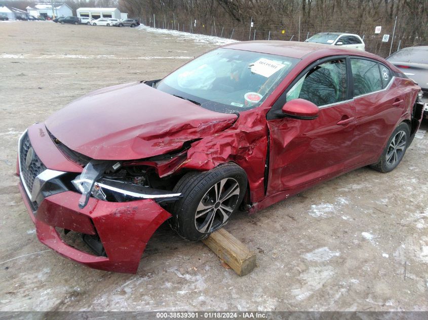 2020 Nissan Sentra Sv Xtronic Cvt VIN: 3N1AB8CVXLY222160 Lot: 38539301