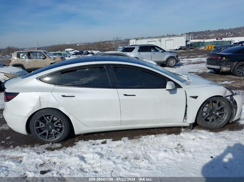 2022 Tesla Model 3 Rear-Wheel Drive VIN: 5YJ3E1EA1NF102504 Lot: 38541136