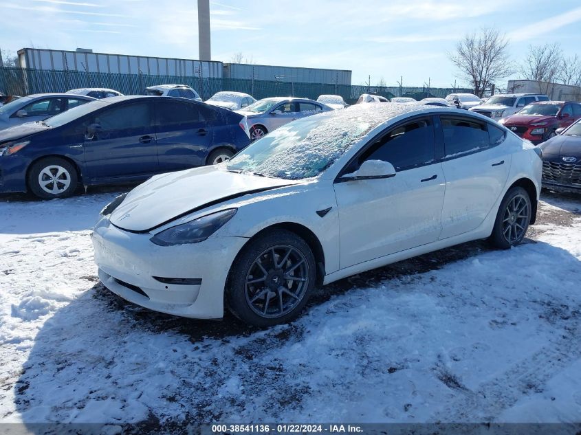 2022 Tesla Model 3 Rear-Wheel Drive VIN: 5YJ3E1EA1NF102504 Lot: 38541136