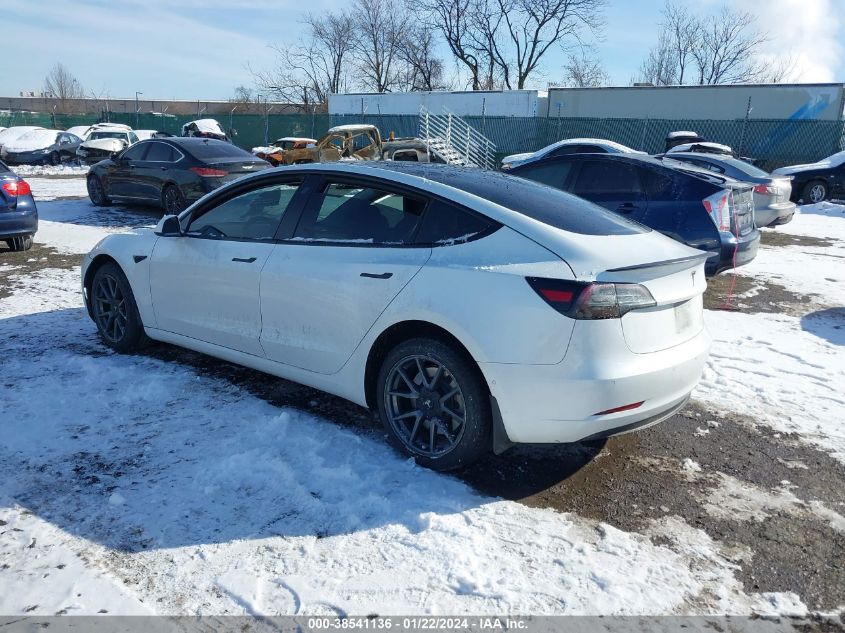 2022 Tesla Model 3 Rear-Wheel Drive VIN: 5YJ3E1EA1NF102504 Lot: 38541136