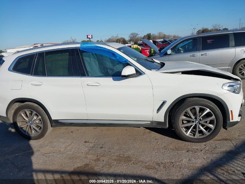 2019 BMW X3 Sdrive30I VIN: 5UXTR7C57KLE93617 Lot: 38542025