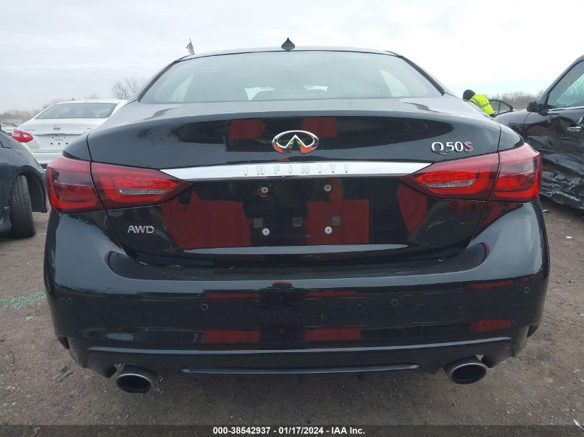 2019 Infiniti Q50 3.0T Red Sport 400 VIN: JN1FV7AR1KM800239 Lot: 40920482