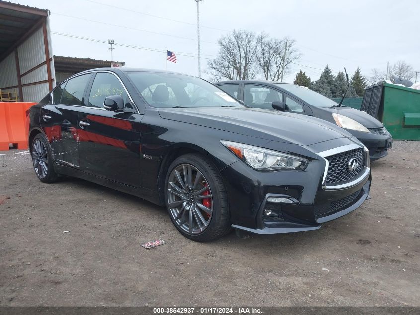 2019 Infiniti Q50 3.0T Red Sport 400 VIN: JN1FV7AR1KM800239 Lot: 40920482