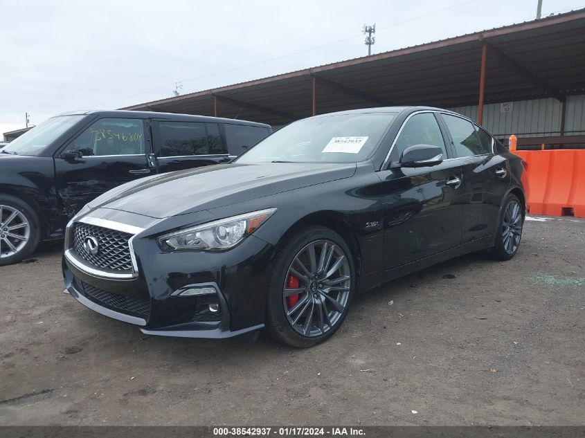 2019 Infiniti Q50 3.0T Red Sport 400 VIN: JN1FV7AR1KM800239 Lot: 40920482