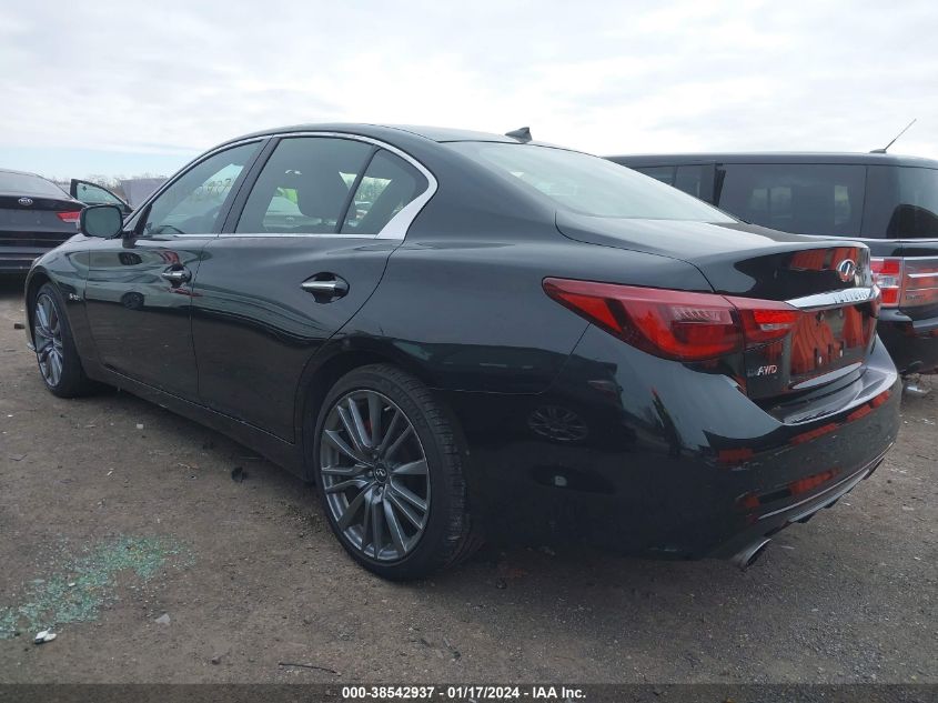 2019 Infiniti Q50 3.0T Red Sport 400 VIN: JN1FV7AR1KM800239 Lot: 40920482