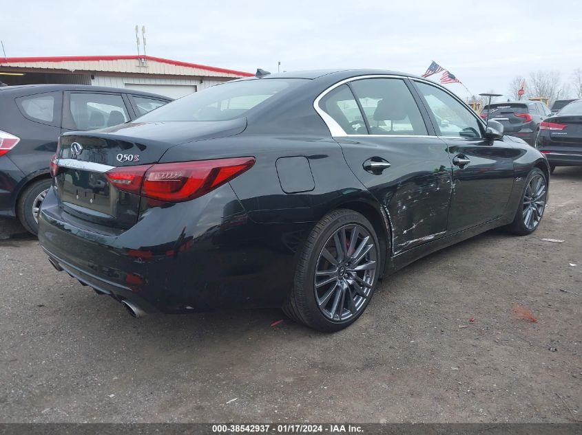 2019 Infiniti Q50 3.0T Red Sport 400 VIN: JN1FV7AR1KM800239 Lot: 40920482