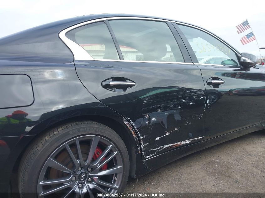 2019 Infiniti Q50 3.0T Red Sport 400 VIN: JN1FV7AR1KM800239 Lot: 40920482