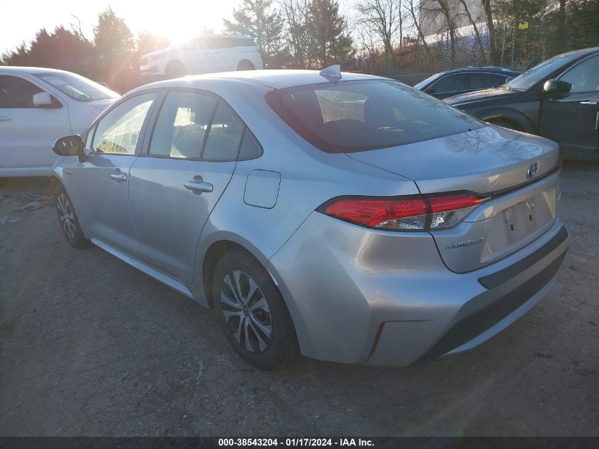 JTDEBRBE2LJ025073 2020 Toyota Corolla Hybrid Le