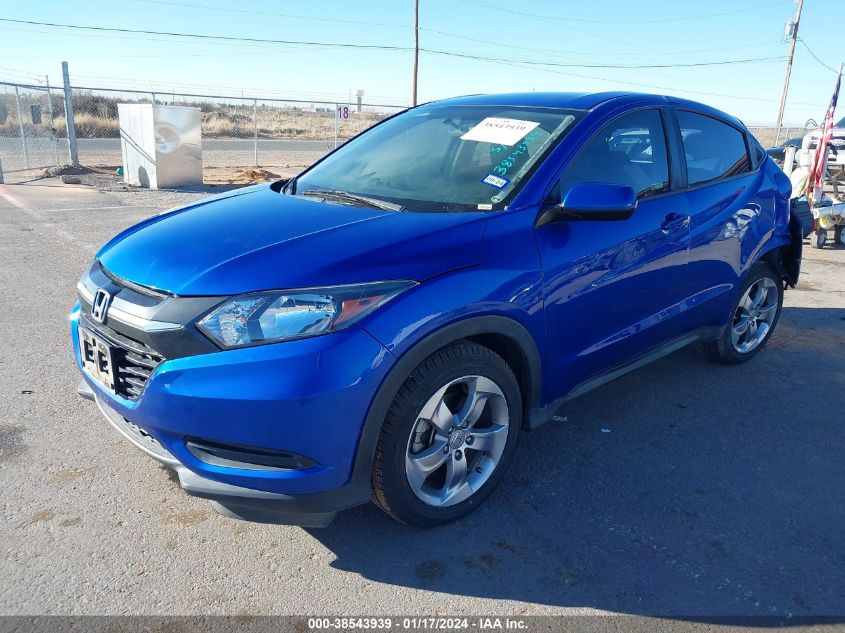 2018 Honda Hr-V Lx VIN: 3CZRU6H37JG726362 Lot: 38543939