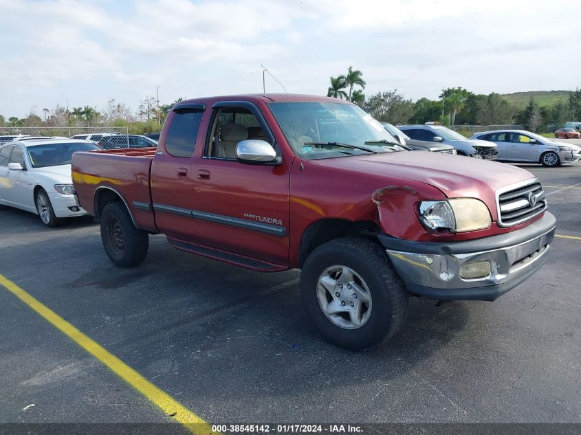 2000 Toyota Tundra Sr5 V8 VIN: 5TBBT441XYS011695 Lot: 38545142