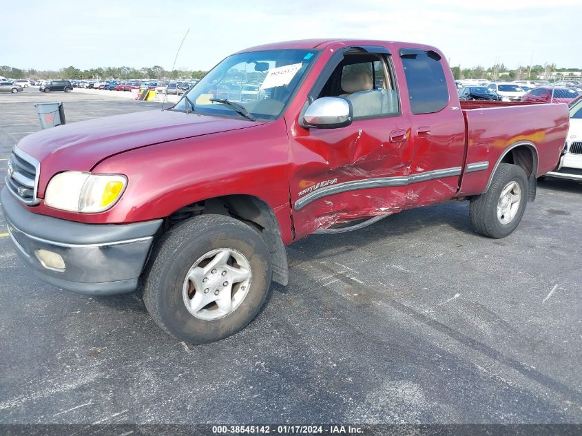 2000 Toyota Tundra Sr5 V8 VIN: 5TBBT441XYS011695 Lot: 38545142