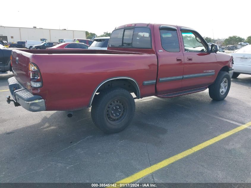 2000 Toyota Tundra Sr5 V8 VIN: 5TBBT441XYS011695 Lot: 38545142