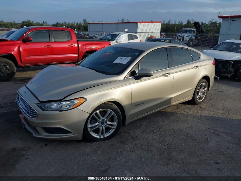 2018 Ford Fusion Hybrid S VIN: 3FA6P0UU9JR165247 Lot: 38546134