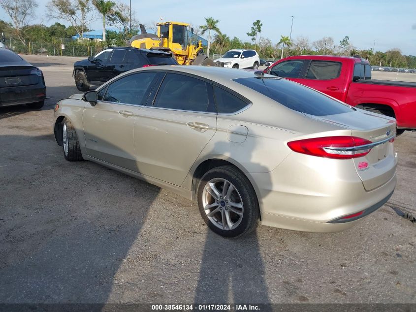 3FA6P0UU9JR165247 2018 Ford Fusion Hybrid S