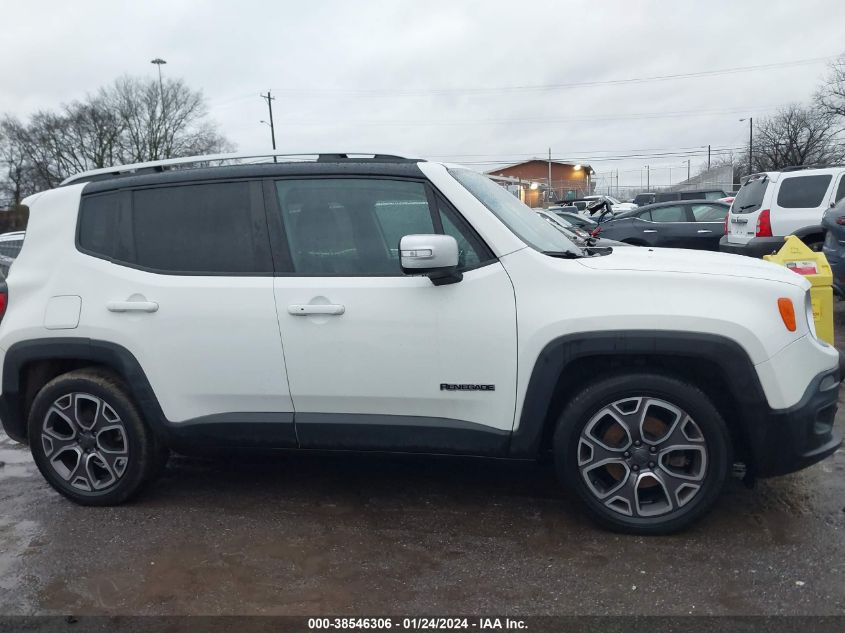 2017 Jeep Renegade Limited Fwd VIN: ZACCJADB0HPF57072 Lot: 38546306