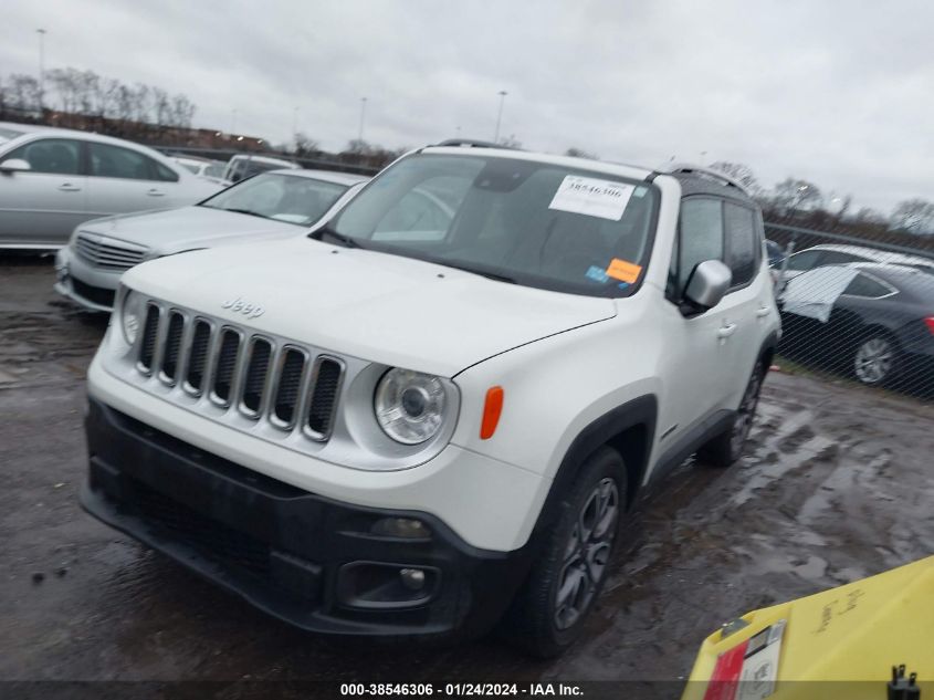 2017 Jeep Renegade Limited Fwd VIN: ZACCJADB0HPF57072 Lot: 38546306