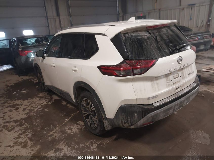 2021 Nissan Rogue Sv Intelligent Awd VIN: JN8AT3BB8MW231229 Lot: 38546433