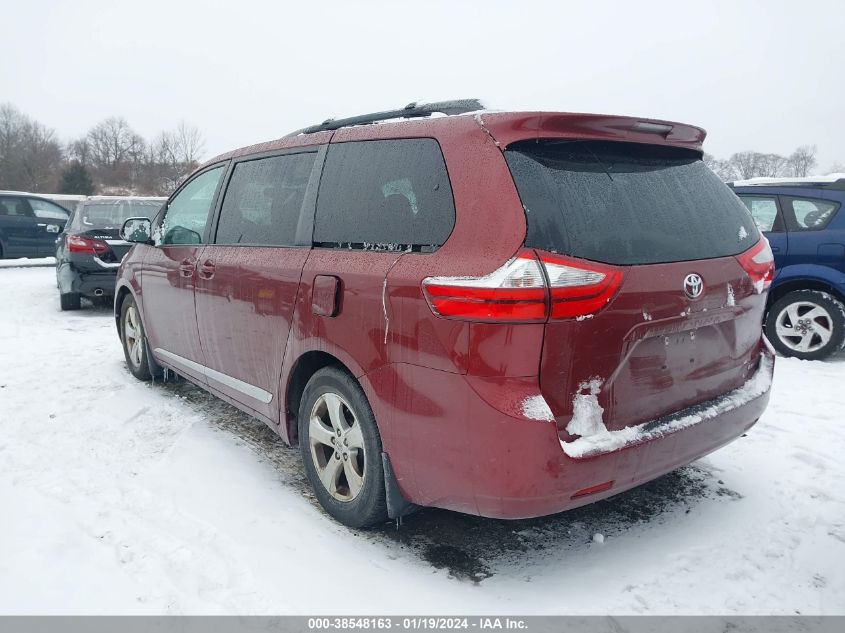 2015 Toyota Sienna Le 8 Passenger VIN: 5TDKK3DCXFS686661 Lot: 38548163