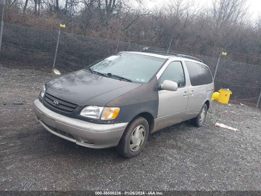 2002 Toyota Sienna Xle VIN: 4T3ZF13CX2U450318 Lot: 38550236