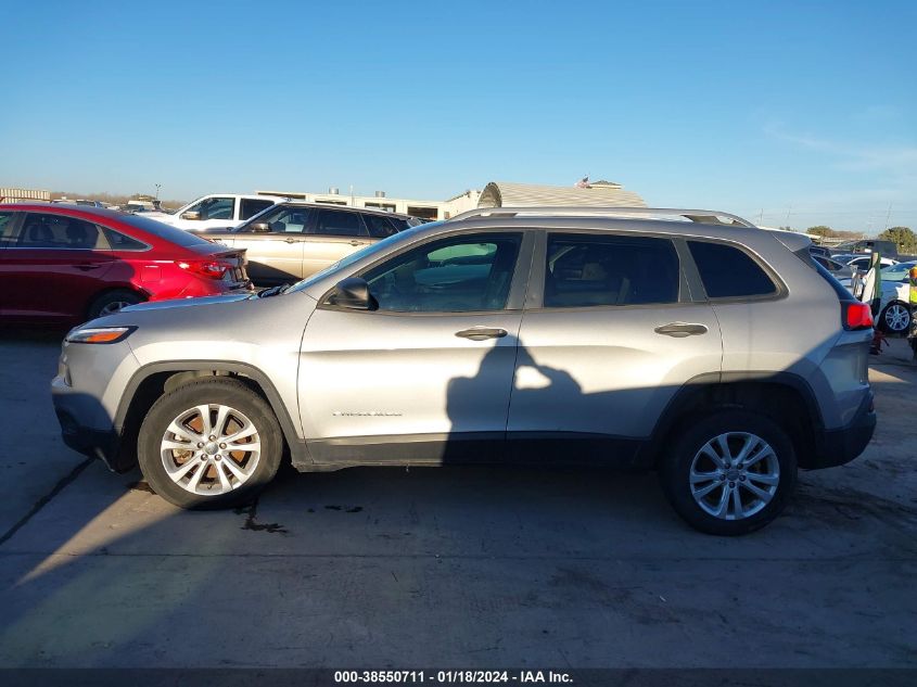 2015 Jeep Cherokee Sport VIN: 1C4PJLABXFW637206 Lot: 38550711