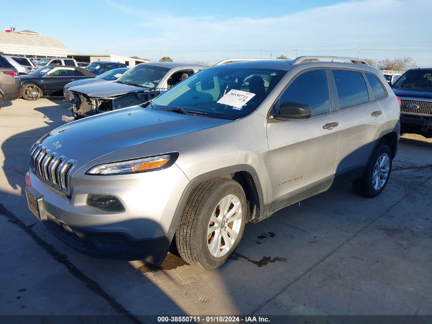 2015 Jeep Cherokee Sport VIN: 1C4PJLABXFW637206 Lot: 38550711