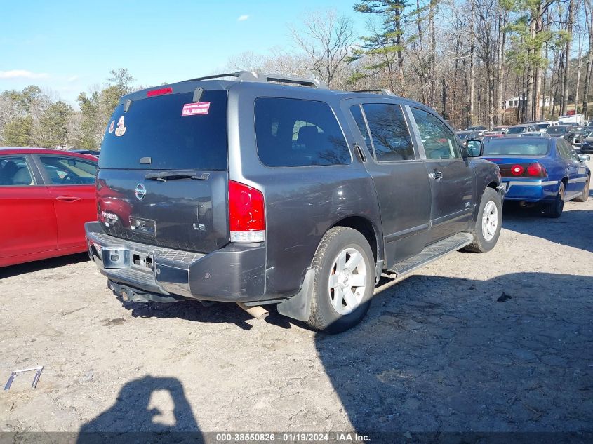 2007 Nissan Armada Le VIN: 5N1BA08A17N718734 Lot: 38550826