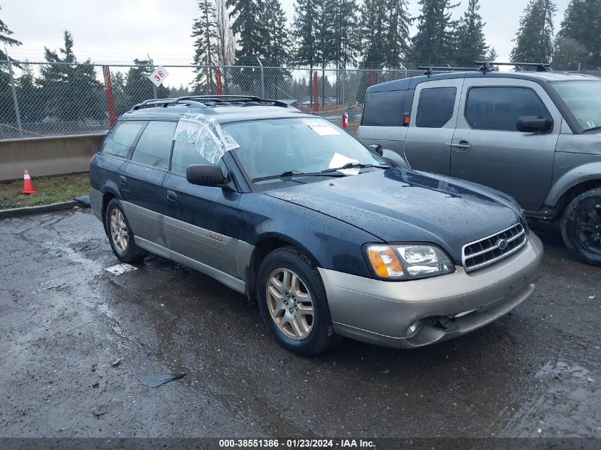 2001 Subaru Legacy Outback W/Rb Equip VIN: 4S3BH665016648542 Lot: 38551386