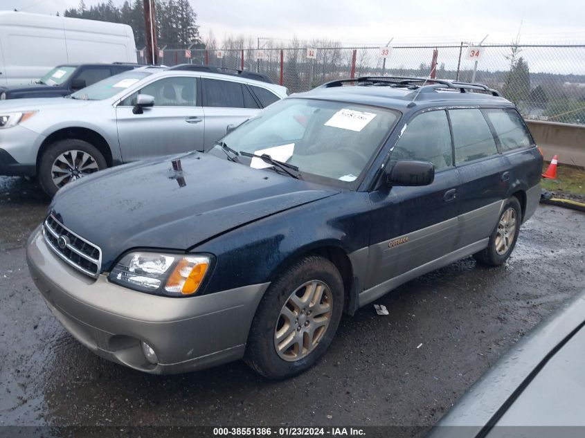 2001 Subaru Legacy Outback W/Rb Equip VIN: 4S3BH665016648542 Lot: 38551386